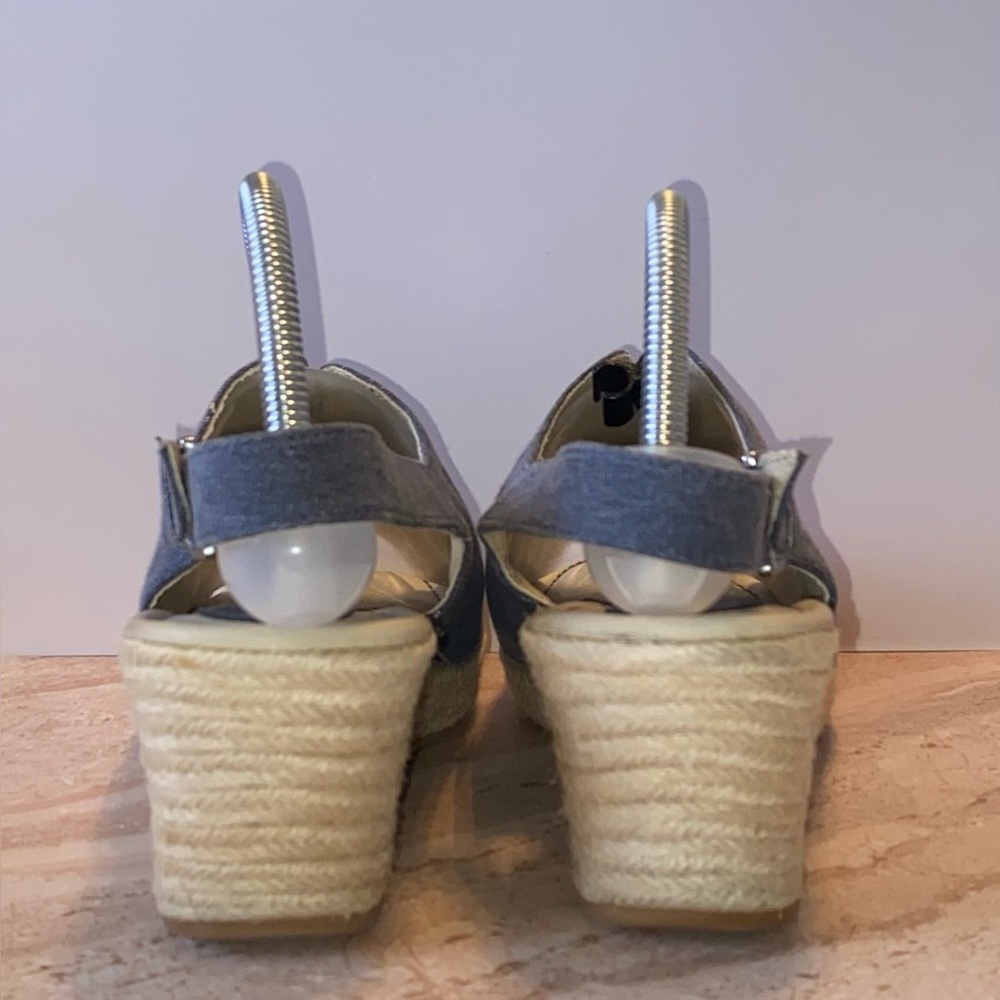 b.o.c. By Born Denim Wedge Espadrilles Sandals - Picture 5 of 14
